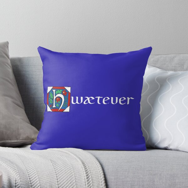 Hwætever! (Alternate Color) Throw Pillow