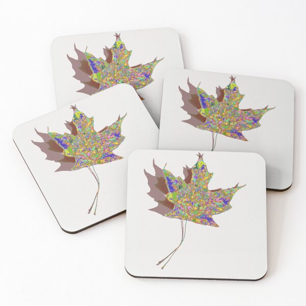 Item preview, Multicolor Maple Leaf and its Shadows designed and sold by AMGImpressions.