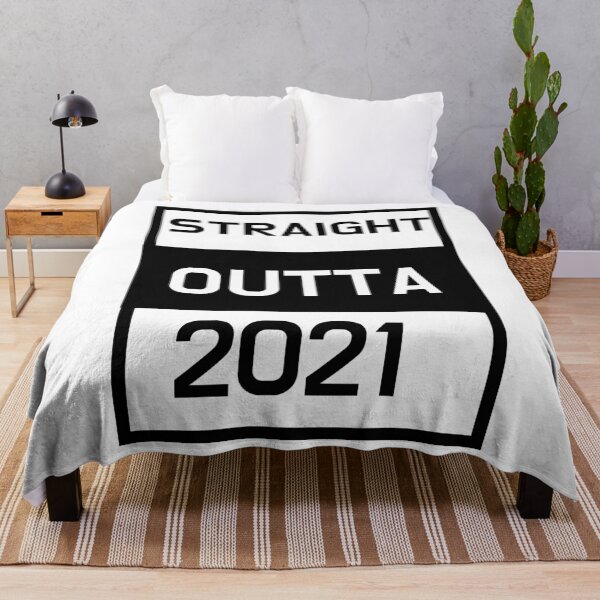 Item preview, White Straight Outta 2021 designed and sold by DamaliePierre.