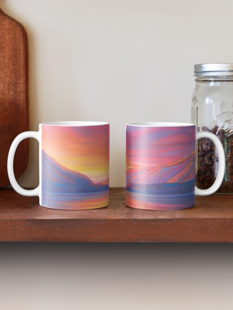 Alternate view of Muncho Lake Sunset Coffee Mug