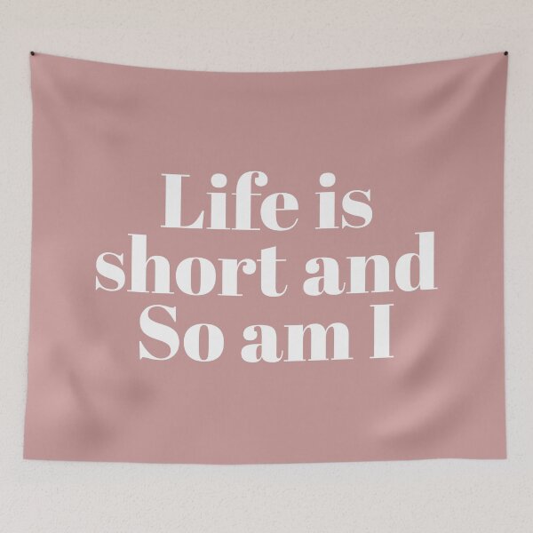 Item preview, Life is short and so am I, funny short people shirt. designed and sold by Theleochick.