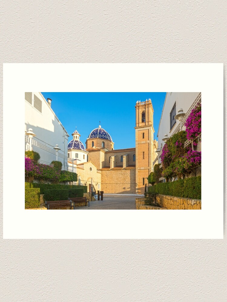 Alternate view of Church of La Mare de Déu del Consol ("Our Lady of Solace") in Altea Art Print