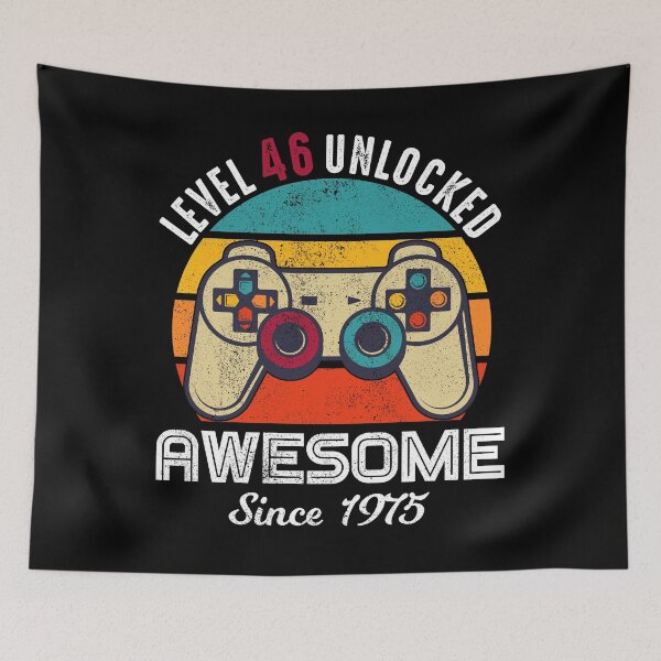 Item preview, Level 46 Unlocked Birthday Awesome Since 1975 designed and sold by RandomStuffShop.
