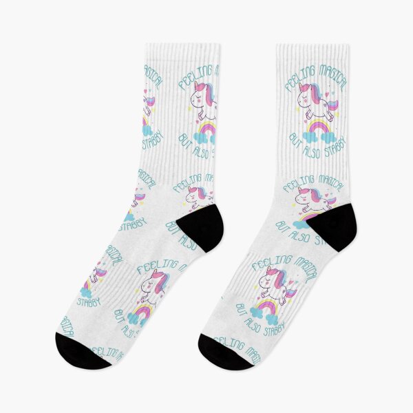 Item preview, Feeling Magical But Also Stabby, Funny Gift, Gift For Sister, Funny Unicorn Gift Idea, Cute Birthday Gift designed and sold by Mode Tees.