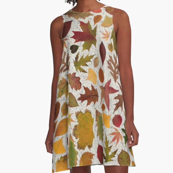 AutumnLeafSpeckle A-Line Dress