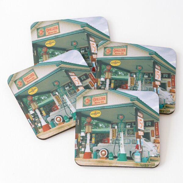 Item preview, Route 66 Vintage Car and Gas Station designed and sold by emilyspencer.