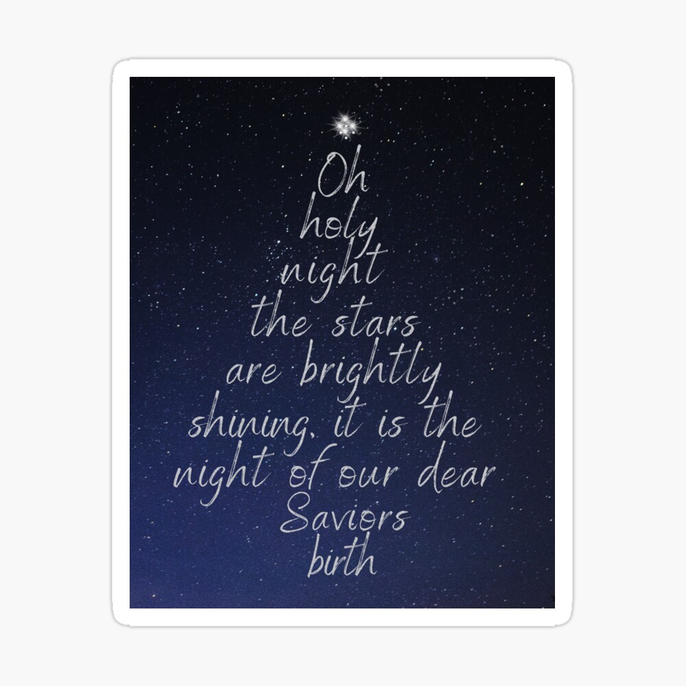 O Holy Night Lyrics Christmas Card  Holiday Greeting Cards by 7th & Palm –  7th & Palm, LLC