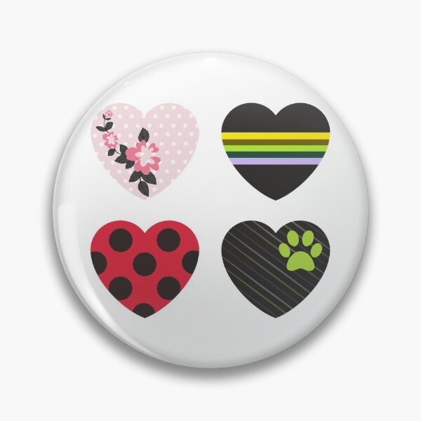 Love Square Hearts Pin
