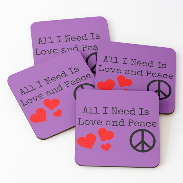 Item preview, All I Need Is Love and Peace Love heart Peace Symbol Quote T Shirt Design designed and sold by Now-Thats-Crazy.