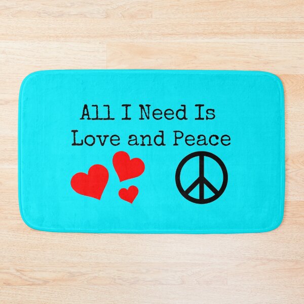Item preview, All I Need Is Love and Peace Love heart Peace Symbol Quote T Shirt Design designed and sold by Now-Thats-Crazy.