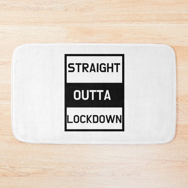 Item preview, White Straight Outta Lockdown designed and sold by DamaliePierre.