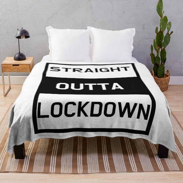 Item preview, White Straight Outta Lockdown designed and sold by DamaliePierre.