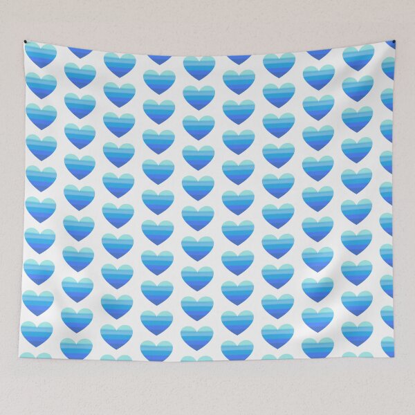 Item preview, ombre blue heart designed and sold by artbySC.