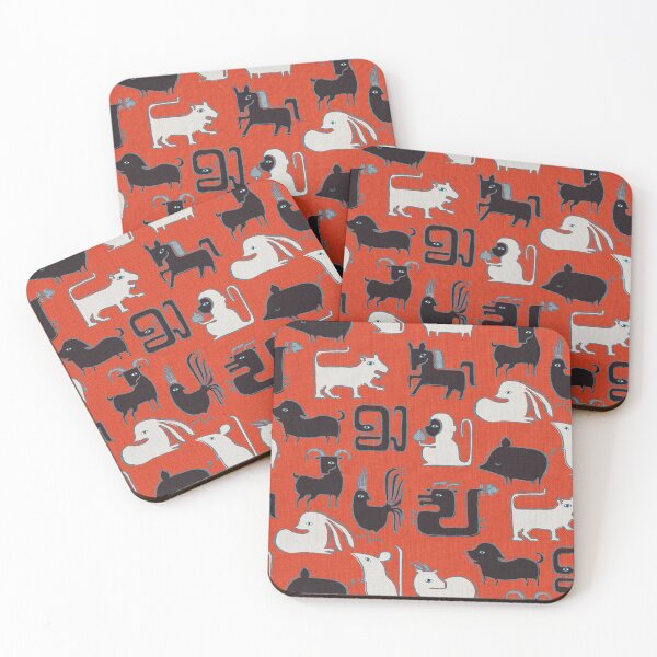 Item preview, Chinese Zodiac Animals {Red} designed and sold by Cecilia Mok.