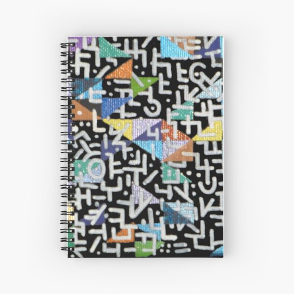 Pieces - Mixed Media Painting Spiral Notebook