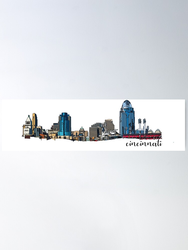 Cincinnati Sports Teams Poster, Cincinnati Ohio Sports Team Art, Cinci –  McQDesign