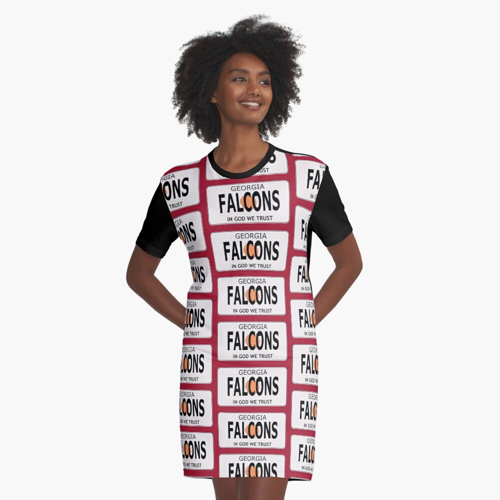 Atlanta Falcons - Georgia License Plate  Graphic T-Shirt Dress