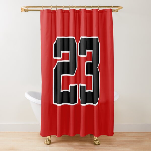 Vintage Chicago Bulls Shower Curtain 90s NBA 2024 Basketball Bathroom Decor Jersey