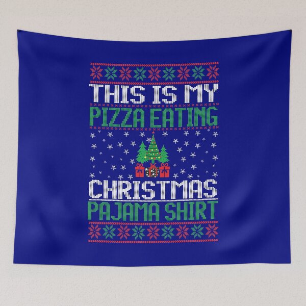 Item preview, Christmas Pizza Eating Pajama Shirt designed and sold by SiddharthaMoon.
