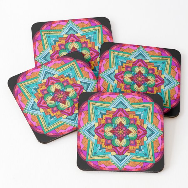 Item preview, Purple and blue psychedelic mandala designed and sold by BirdsongAndBear.