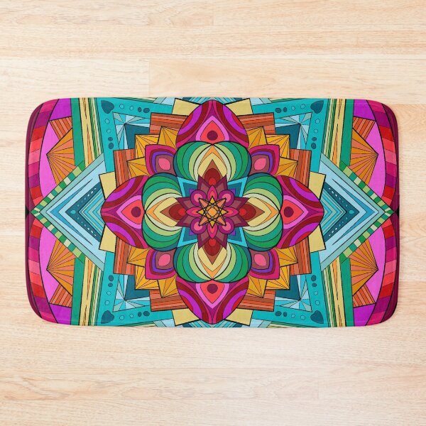 Item preview, Purple and blue psychedelic mandala designed and sold by BirdsongAndBear.