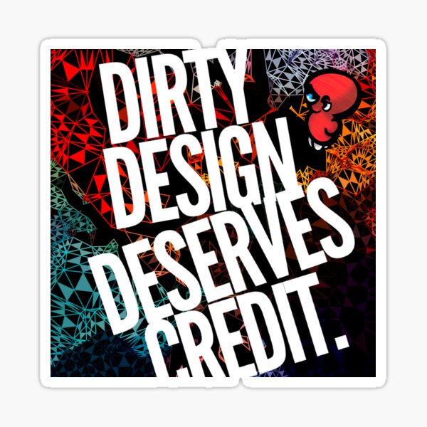 Messy designs rock Sticker