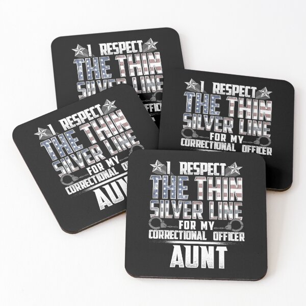 Item preview, Aunt Thin Silver Line Correctional Officer designed and sold by wheedesign.