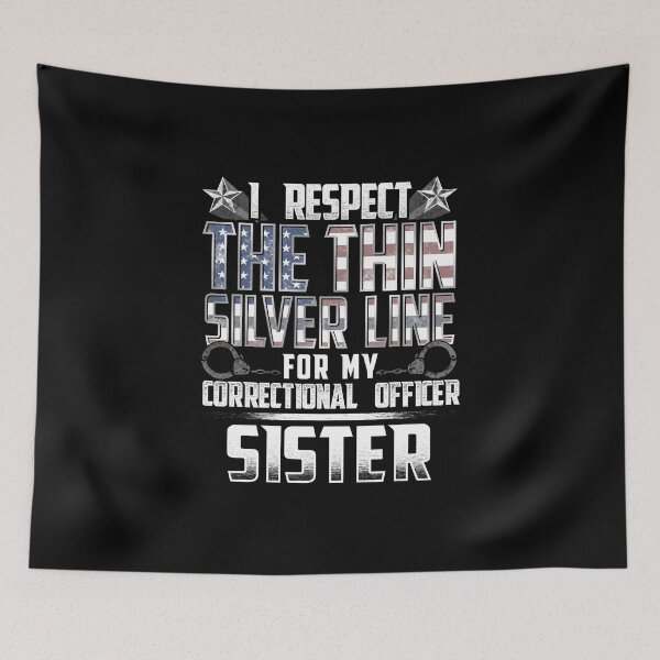 Item preview, Sister Thin Silver Line Correctional Officer designed and sold by wheedesign.