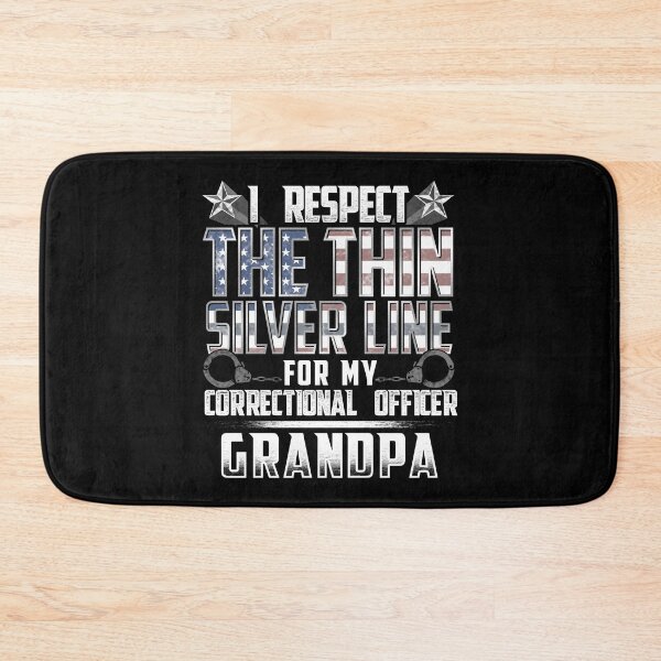 Item preview, Grandpa Thin Silver Line Correctional Officer designed and sold by wheedesign.