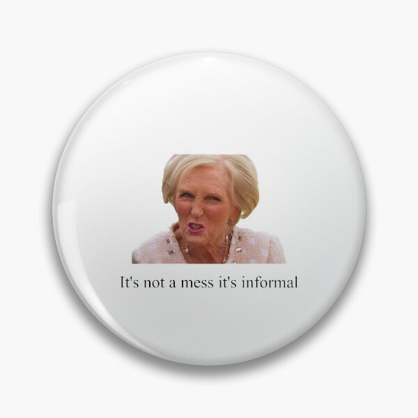 Item preview, Mary Berry mess quote designed and sold by TheBritishShop.