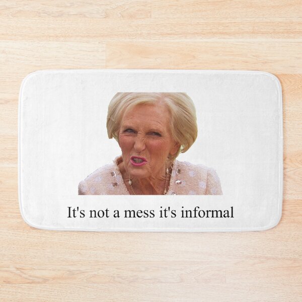 Item preview, Mary Berry mess quote designed and sold by TheBritishShop.