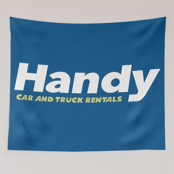 Item preview, Handy Car Rental Logo Kim's Convenience (Blue Background) designed and sold by bubble-steph.