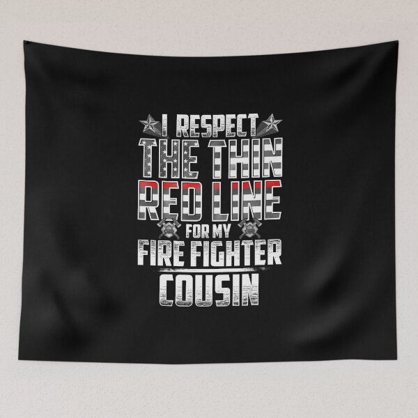 Item preview, Cousin Fire Fighter Thin Red Line designed and sold by wheedesign.