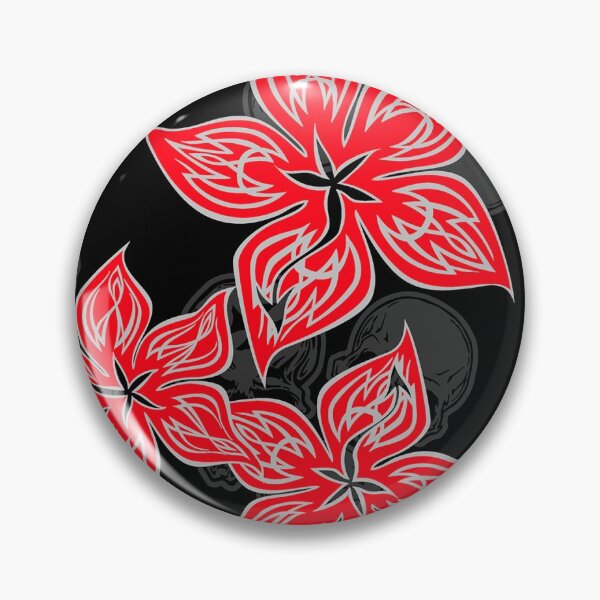 Item preview, Hot Rodder Pinstriped Hibiscus Print - Red and Black designed and sold by DriveIndustries.