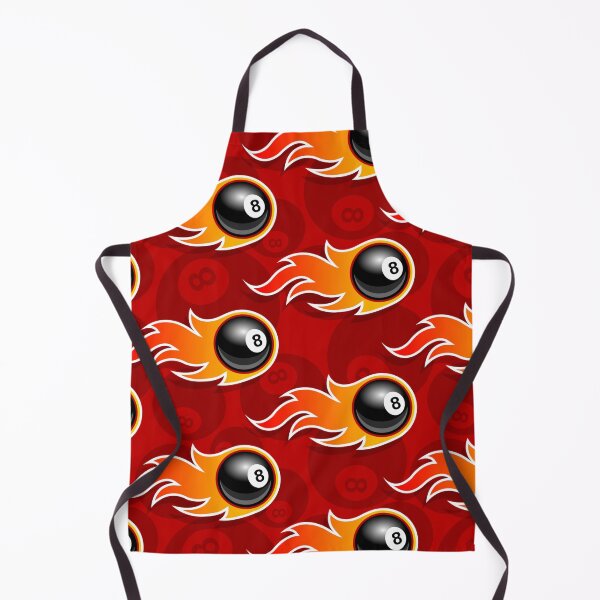 Item preview, Billiards Black 8 Ball 8-Ball Pocket Pool Snooker Flaming Fire Red designed and sold by Draculaura2009.