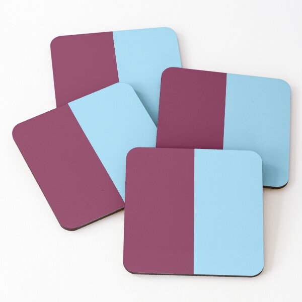 Item preview, Claret and blue team colours (half and half) designed and sold by NiceEggThreads.