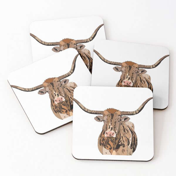 Longhorn Coasters (Set of 4)