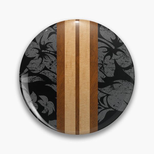 Item preview, Sunset Beach Hawaiian Faux Koa Wood Surfboard - Black and Gray designed and sold by DriveIndustries.