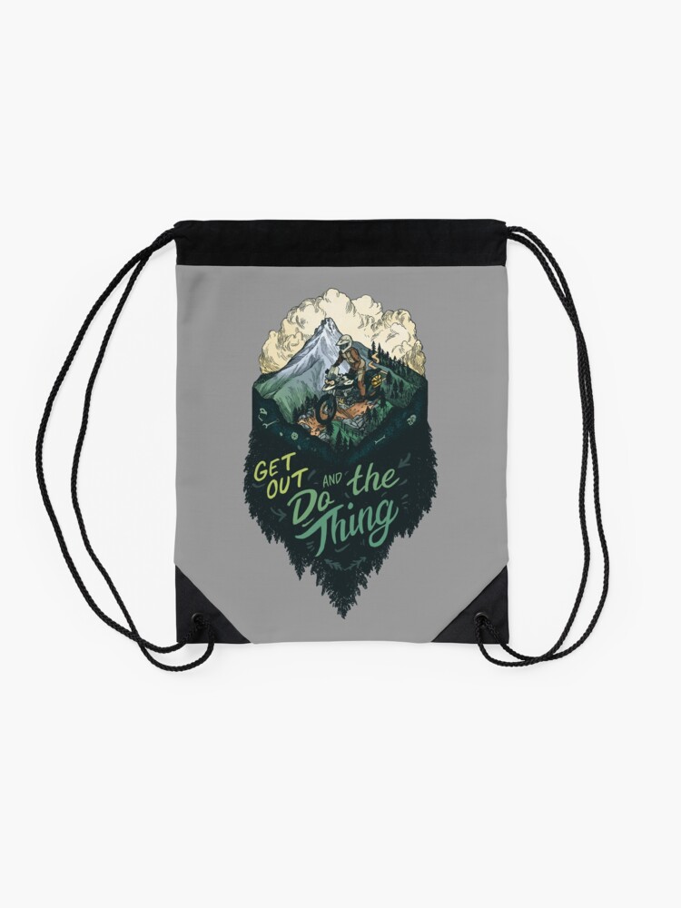 Alternate view of Get Out and Do the Thing ADV Rider Drawstring Bag