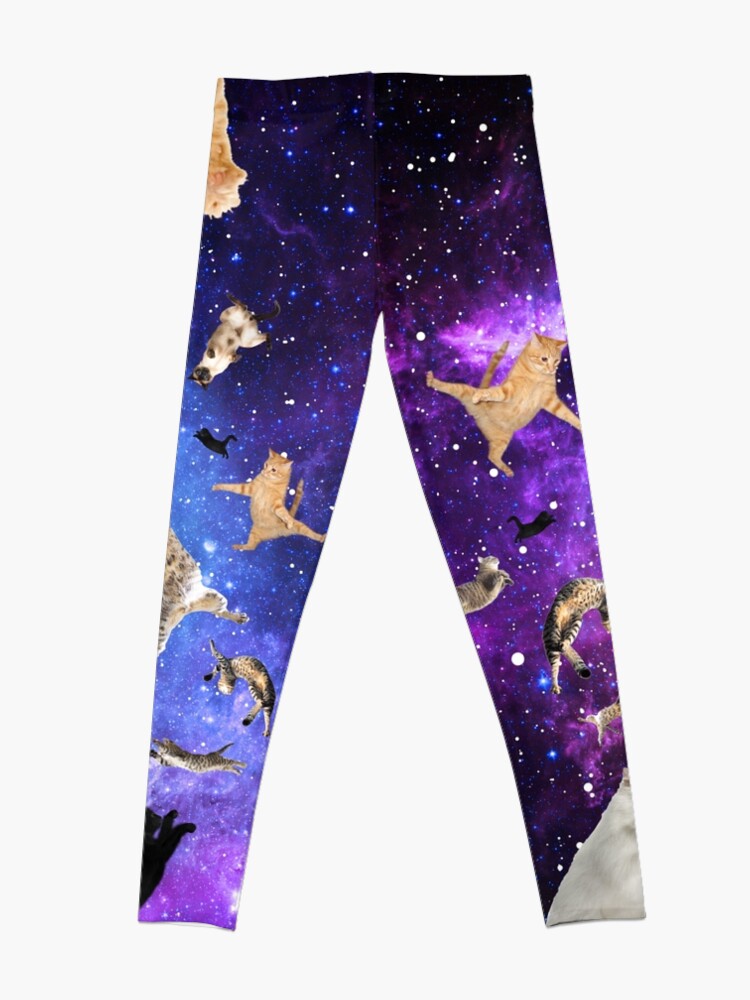 Leggings, Space Cats designed and sold by WonderFlux