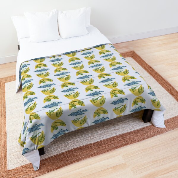 Folk Art Bird and Blossoms Comforter
