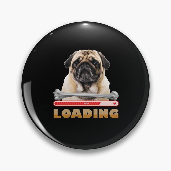 Item preview, Pug Is Waiting In Front Of A Bone Loading designed and sold by DELMEO.