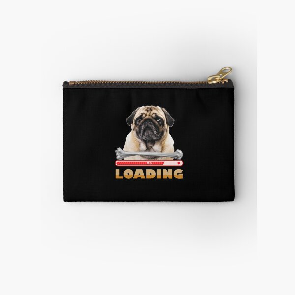 Item preview, Pug Is Waiting In Front Of A Bone Loading designed and sold by DELMEO.
