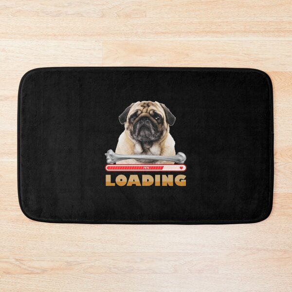Item preview, Pug Is Waiting In Front Of A Bone Loading designed and sold by DELMEO.