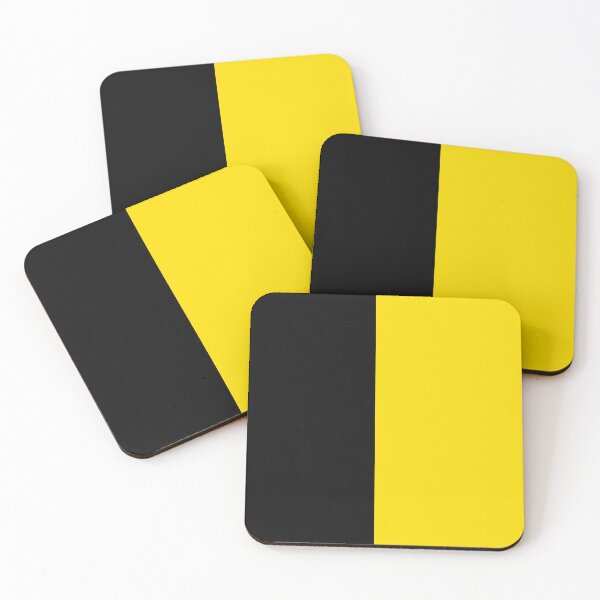 Item preview, Black and yellow team colours (half and half) designed and sold by NiceEggThreads.