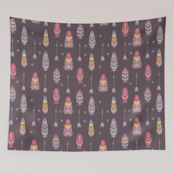 Item preview, Boho Feather Pattern designed and sold by AdventureTee.