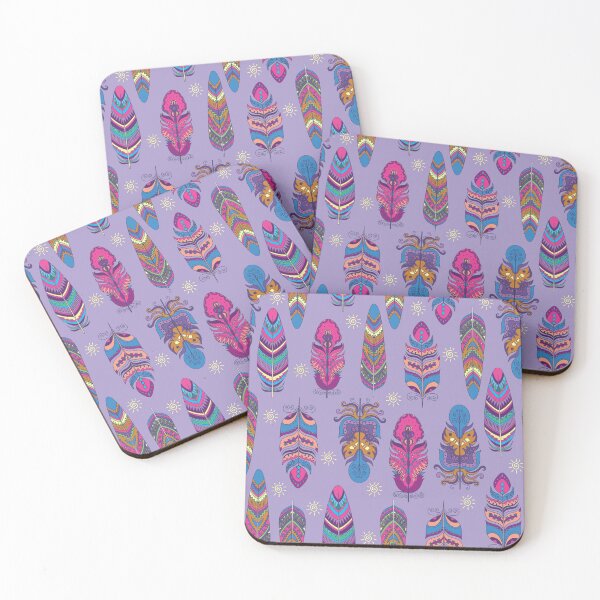 Item preview, Bohemian Feather Pattern Purple designed and sold by AdventureTee.