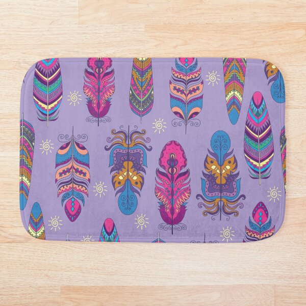 Item preview, Bohemian Feather Pattern Purple designed and sold by AdventureTee.