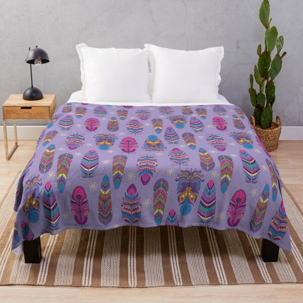 Item preview, Bohemian Feather Pattern Purple designed and sold by AdventureTee.