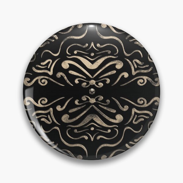 Item preview, Ornamental Bronze Pattern on Black designed and sold by AdinaRose.